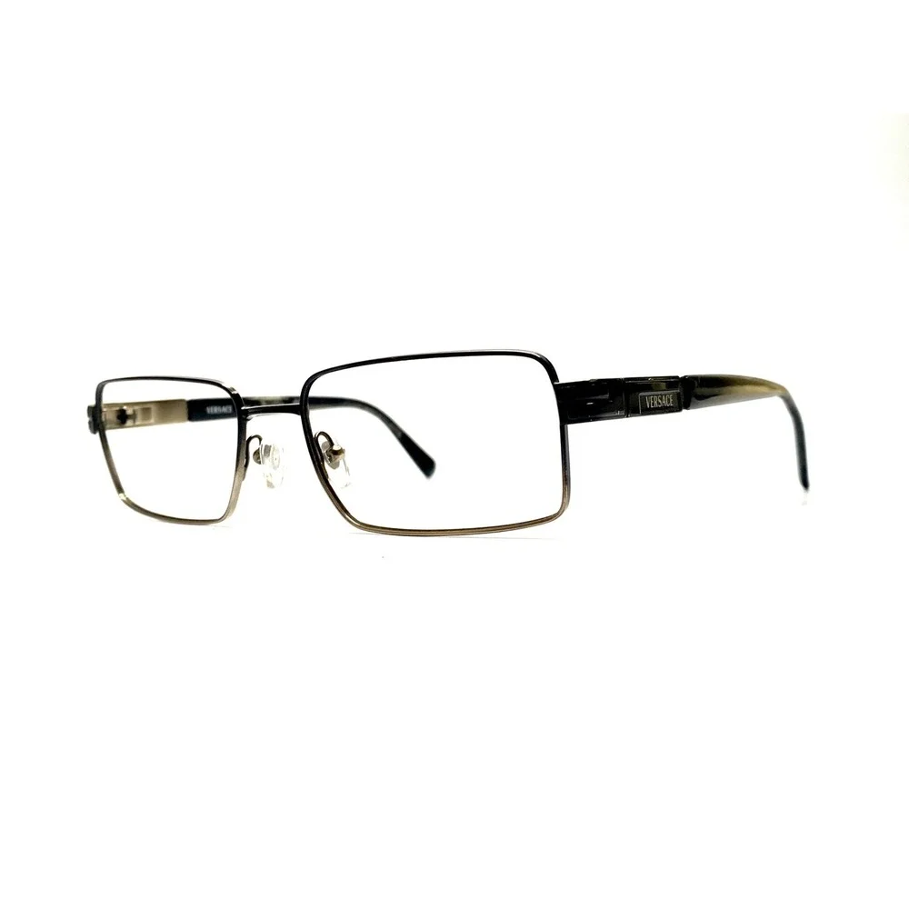 Versace Black Silver Ombre Metal Rectangular Glasses MOD 54 17 135